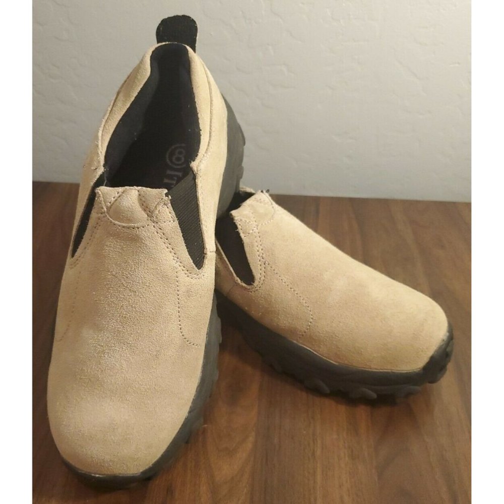 Itasca Searay Tan Brown Men's Sz 8 Suede Hiking Shoes Slip-On Loafer Casual Walk